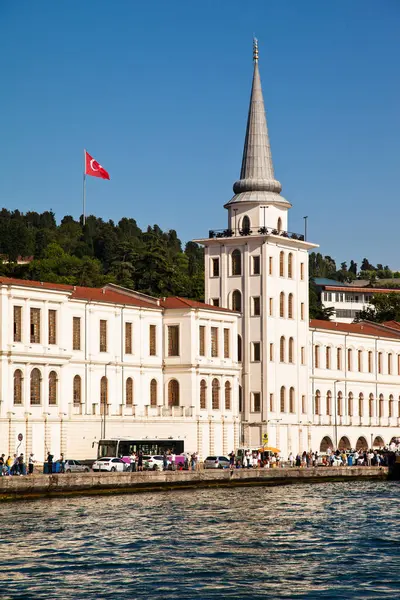 Luxury Traditional Mansion Red Villa Sea Bosphorus Kuleli Turkey Istanbul — Stock Photo, Image
