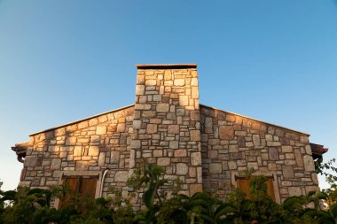 Eski Datca bölgesinin tipik katı ve nostaljik taş evleri, Türkiye Eski Datca Mugla 26 Haziran 2023