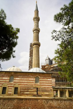 Mimar Sinan tarafından 1575 yılında inşa edilen Edirne 'deki muhteşem Selimiye Camii bugün restore ediliyor, 16 Eylül 2023 Türkiye Edirne