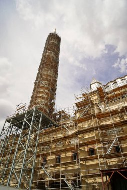 Mimar Sinan tarafından 1575 yılında inşa edilen Edirne 'deki muhteşem Selimiye Camii bugün restore ediliyor, 16 Eylül 2023 Türkiye Edirne