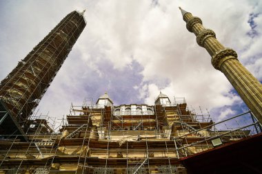 Mimar Sinan tarafından 1575 yılında inşa edilen Edirne 'deki muhteşem Selimiye Camii bugün restore ediliyor, 16 Eylül 2023 Türkiye Edirne