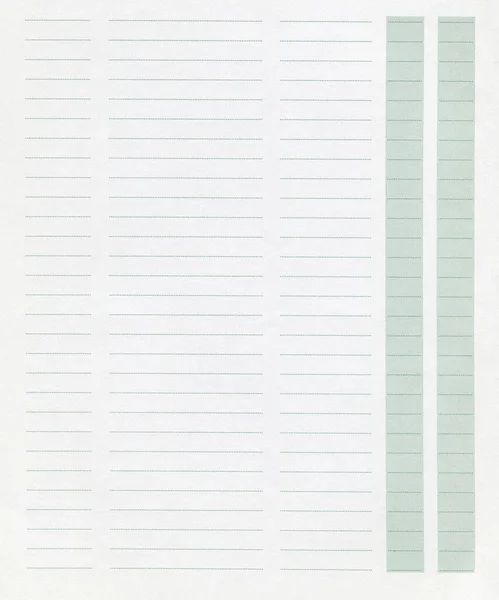 Straight line clean white blank note paper
