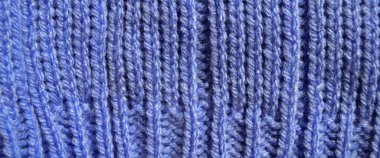 Yünden desenli kumaş. El yapımı kumaş mavi yün arkaplan dokusu