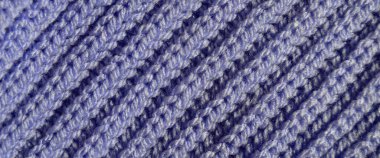 Yünden desenli kumaş. El yapımı kumaş mavi yün arkaplan dokusu