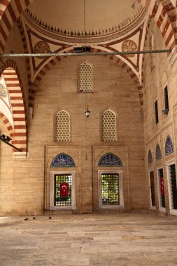 Selimiye Camii 1575 yılında Edirne 'de Osmanlı İmparatorluğu döneminde Büyük Usta Mimar Sinan tarafından inşa edilmiştir. 09 Ağustos 2019 Türkiye Edirne