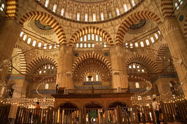 Selimiye Camii 1575 yılında Edirne 'de Osmanlı İmparatorluğu döneminde Büyük Usta Mimar Sinan tarafından inşa edilmiştir. 09 Ağustos 2019 Türkiye Edirne