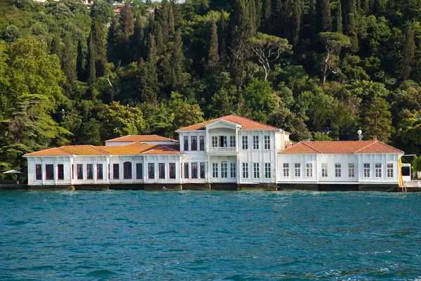 Luxury Traditional Mansion White Villa Sea Bosphorus Turkey Istanbul June Stock Photo