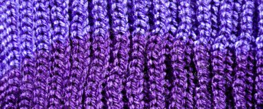 Yünden desenli kumaş. El yapımı kumaş mor ve mavi yün arkaplan dokusu