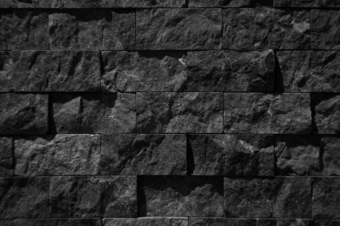 Dikdörtgensel kesim siyah beyaz gri organik mermer duvar dokusu arkaplan olabilir, fayanssız dizilmiş