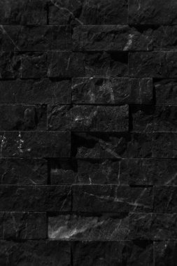 Dikdörtgensel kesim siyah beyaz gri organik mermer duvar dokusu arkaplan olabilir, fayanssız dizilmiş