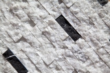 Dikdörtgensel kesim siyah beyaz gri organik mermer duvar dokusu arkaplan olabilir, fayanssız dizilmiş