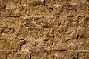 Dikdörtgen biçimli bej organik mermer duvar dokusu olabilir, fayanssız dizilmiş olabilir