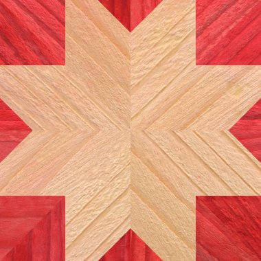 Wooden red marquetry, patterns created from the combination of different red woods, wooden floor, parquet, cutting board clipart