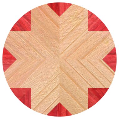 Wooden red marquetry, patterns created from the combination of different red woods, wooden floor, parquet, cutting board clipart