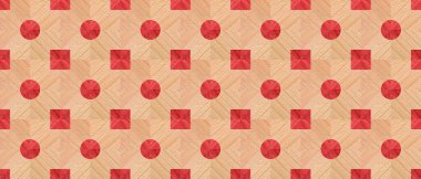 Wooden red marquetry, patterns created from the combination of different red woods, wooden floor, parquet, cutting board clipart