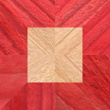 Wooden red marquetry, patterns created from the combination of different red woods, wooden floor, parquet, cutting board clipart