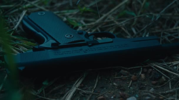 Pistola Suelo Exterior Slider Shot Blackmagic Metraje — Vídeo de stock