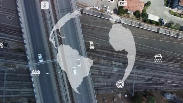 Transport Und Technologiekonzept Its Intelligente Transportsysteme Mobilität Als Dienstleistung Hochwertiges — Stockvideo