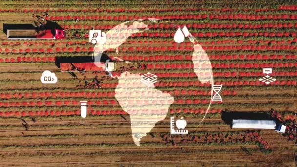 Koncepcja Technologii Rolniczych Agrotechnika Technologia Środowiskowa Cele Zrównoważonego Rozwoju Wysokiej — Wideo stockowe