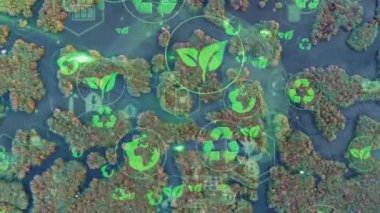 Çevre teknolojisi konsepti. Sürdürülebilir kalkınma hedefleri. SDG 'ler. Yüksek kalite 4k görüntü