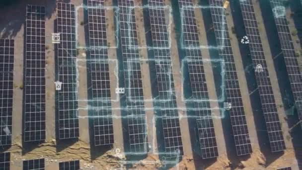 Сонячна Електростанція Концепція Технології Відновлювана Енергія Розумна Сітка Високоякісні Кадри — стокове відео