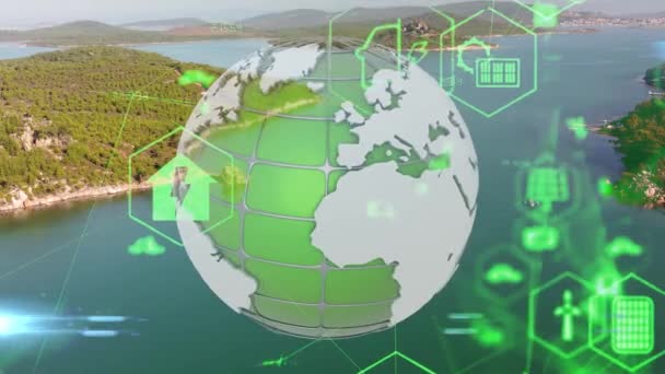 Концепция Экологических Технологий Цели Устойчивого Развития Цур Высококачественные Кадры — стоковое видео