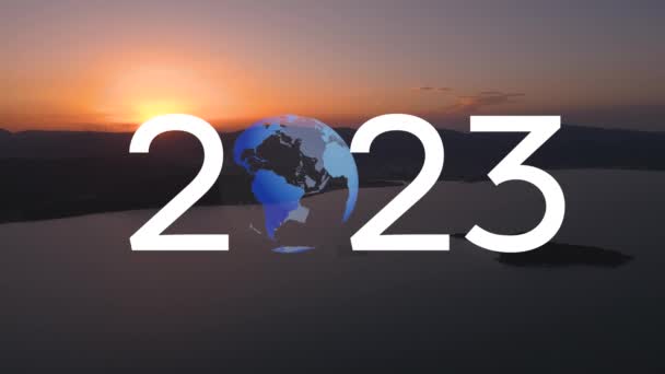 2023 Concepto Año Nuevo Concepto Tecnología Ambiental Objetivos Desarrollo Sostenible — Vídeo de stock