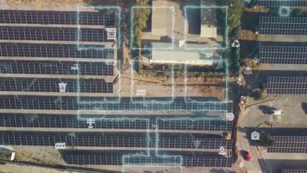 Solarkraftwerk Und Technologiekonzept Erneuerbare Energien Intelligente Netze Hochwertiges Filmmaterial — Stockvideo