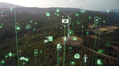 Sürdürülebilir toplum konsepti. Çevre teknolojisi. Sürdürülebilir kalkınma hedefleri. SDG 'ler. Yüksek kalite 4k görüntü