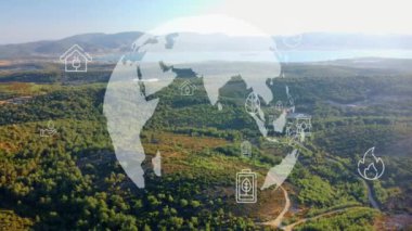 Sürdürülebilir toplum konsepti. Çevre teknolojisi. Sürdürülebilir kalkınma hedefleri. SDG 'ler. Yüksek kalite 4k görüntü