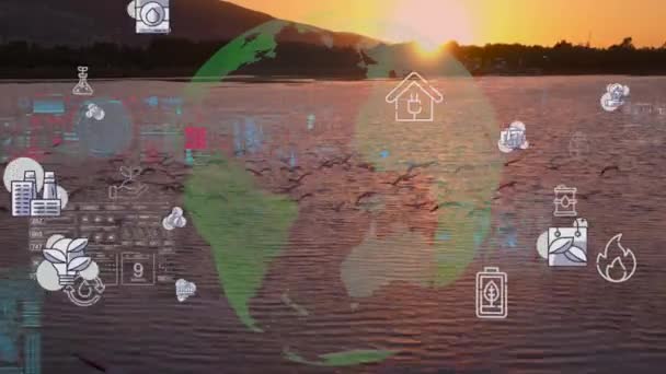 Gelecekteki Çevresel Koruma Sürdürülebilir Esg Modernizasyon Gelişimi Yenilenebilir Kaynak Teknolojisini — Stok video