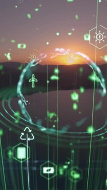 Gelecekteki çevresel koruma ve sürdürülebilir ESG modernizasyon gelişimi yenilenebilir kaynak teknolojisini kullanarak kirliliği ve karbon emisyonunu azaltmak. Yüksek kalite 4k görüntü