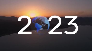 2023 yılbaşı konsepti. Çevre teknolojisi konsepti. Sürdürülebilir kalkınma hedefleri. SDG 'ler. Yüksek kalite 4k görüntü
