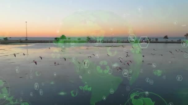 Концепція Захисту Навколишнього Середовища Відновлювана Енергія Цілі Сталого Розвитку Високоякісні — стокове відео