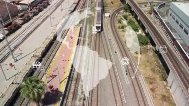 Ulaşım ve teknoloji konsepti. ITS Akıllı Taşıma Sistemleri. Hizmet olarak hareket kabiliyeti. Yüksek kalite 4k görüntü