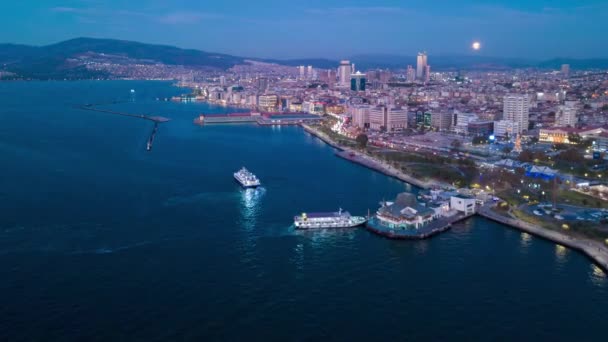 Чудове Місто Ізмір Туреччина Timelapse Кадри Високої Якості — стокове відео