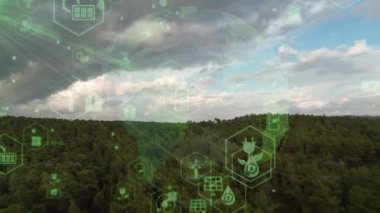 Çevre teknolojisi konsepti. Sürdürülebilir kalkınma hedefleri. SDG 'ler. Yüksek kalite 4k görüntü