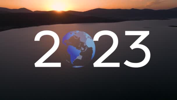 2023 Πρωτοχρονιά Έννοια Έννοια Περιβαλλοντικής Τεχνολογίας Στόχοι Αειφόρου Ανάπτυξης Sdgs — Αρχείο Βίντεο