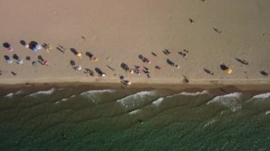 Seyahat yerleri, deniz, kum, sahil, Kusadasi Türkiye. Yüksek kalite 4k görüntü