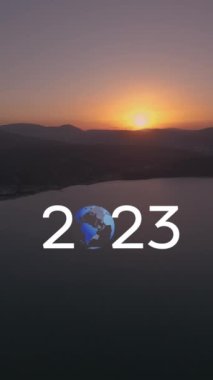 2023 yılbaşı konsepti. Çevre teknolojisi konsepti. Sürdürülebilir kalkınma hedefleri. SDG 'ler. Yüksek kalite 4k görüntü