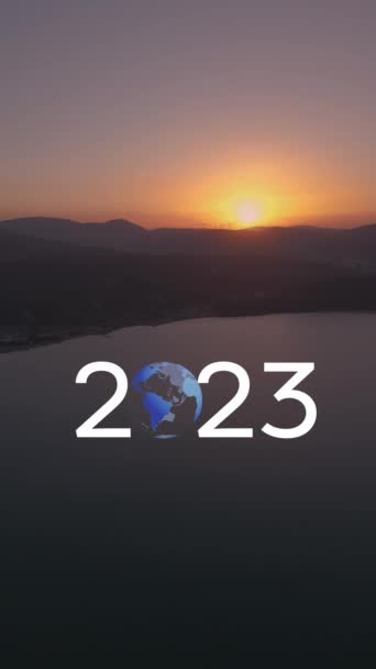 2023 Conceito Ano Novo Conceito Tecnologia Ambiental Objectivos Desenvolvimento Sustentável — Vídeo de Stock