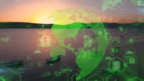Jövőbeli Környezetmegőrzés Fenntartható Esg Korszerűsítés Megújuló Erőforrások Technológiájának Alkalmazásával Szennyezés — Stock videók