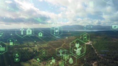 Çevre teknolojisi konsepti. Sürdürülebilir kalkınma hedefleri. SDG 'ler. Yüksek kalite 4k görüntü