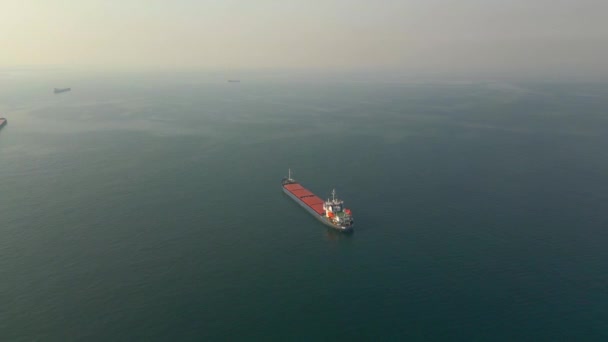 Великий Корабель Морі Повітряний Високоякісні Кадри — стокове відео