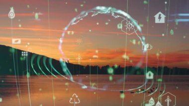 Çevre koruma kavramı. Yenilenebilir enerji. Sürdürülebilir kalkınma hedefleri. Yüksek kalite 4k görüntü