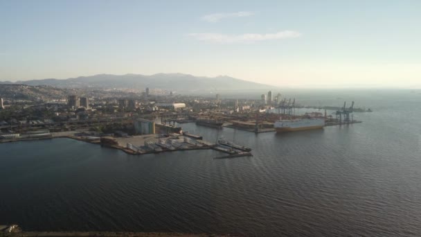 Aerial View Izmir City Izmir Bay High Quality Footage — Stockvideo