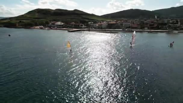 Wind Surf Turkey Cesmealti Surf Paradise High Quality Footage — Stockvideo