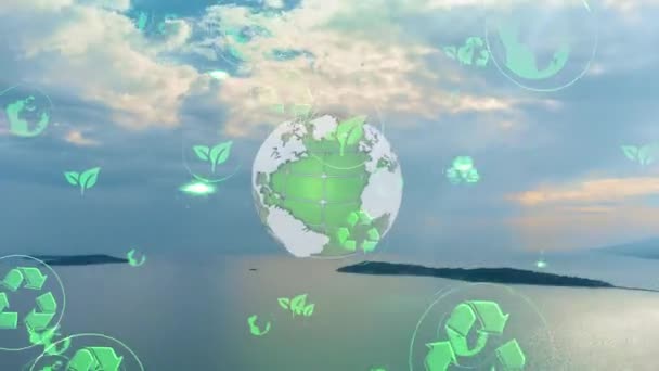 Conceito Tecnologia Ambiental Objectivos Desenvolvimento Sustentável Ods Imagens Alta Qualidade — Vídeo de Stock