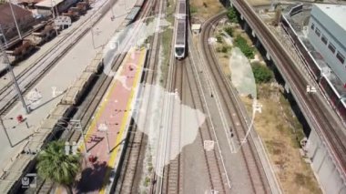 Ulaşım ve teknoloji konsepti. ITS Akıllı Taşıma Sistemleri. Hizmet olarak hareket kabiliyeti. Yüksek kalite 4k görüntü