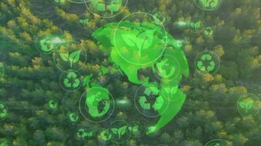 Çevre koruma kavramı. Yenilenebilir enerji. Sürdürülebilir kalkınma hedefleri. Yüksek kalite 4k görüntü